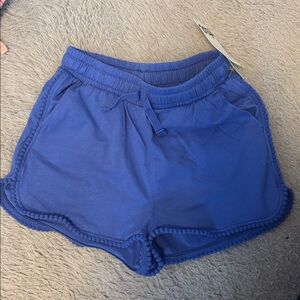 Blue Pom-Pom Trim Shorts - tea collection NWT 5